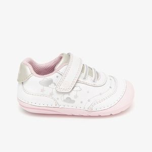 Stride Rite Adalyn Sneaker Size 4.5 White and Pink Toddler Walking Shoe